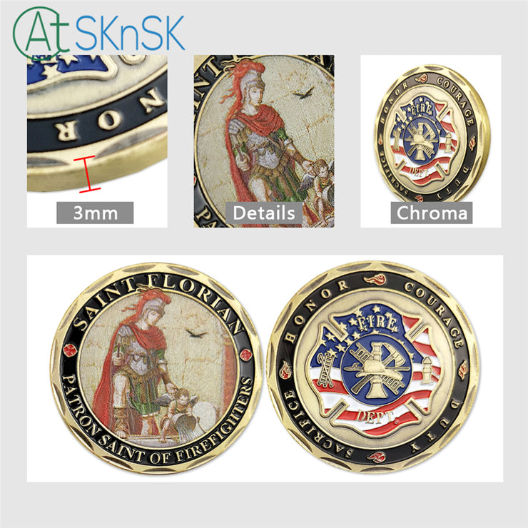 US Firefighter St Florian Challenge Coin