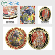US Firefighter Motto St Florian Challenge Coin