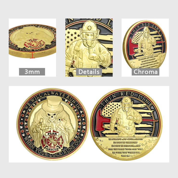 Firefighter Poker Challenge Coin