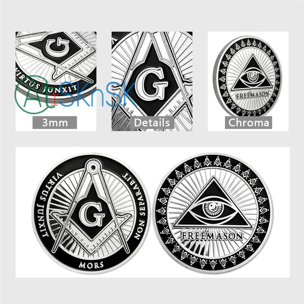 All-Seeing Eye Of Freemasonry's Challenge Coin