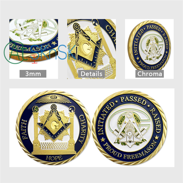 Mason Mottoes Of Freemasonry's Challenge Coin