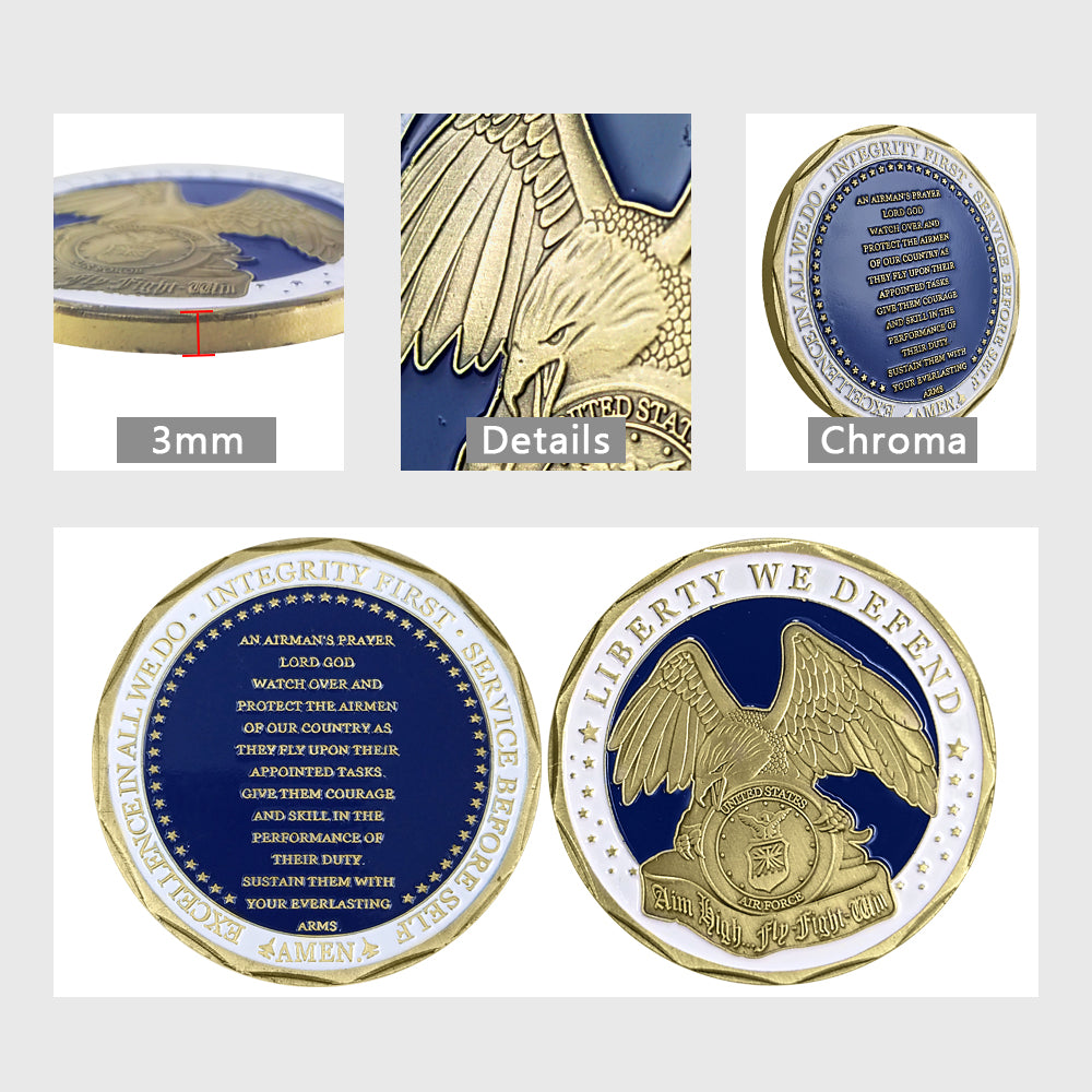 Prayer of the Air Force Eagle Challenge Coin