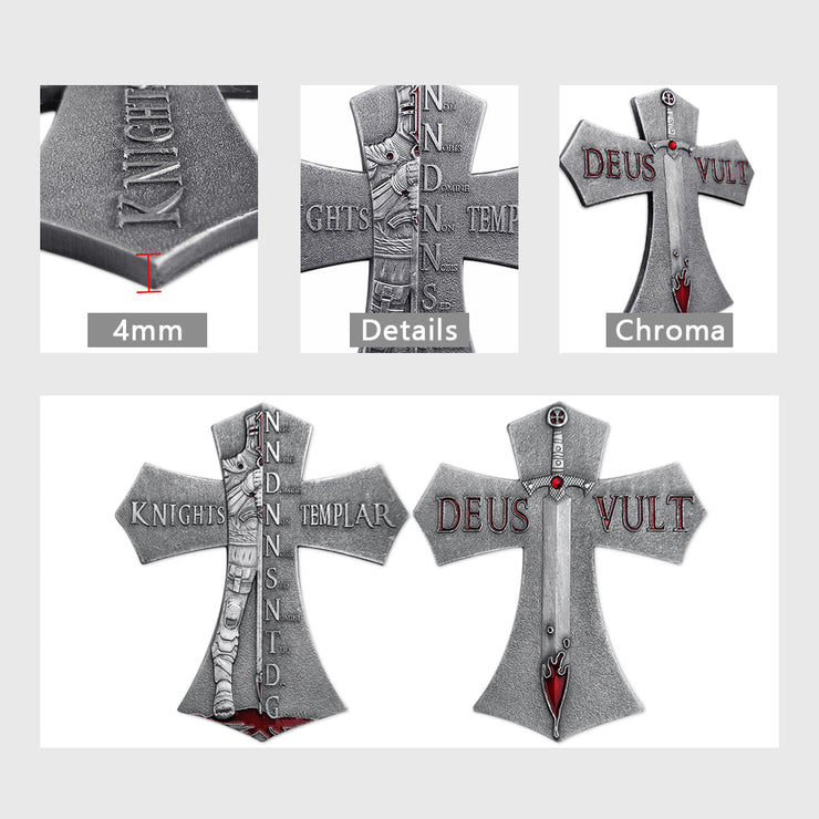 Deus Vult Knights Templar Challenge Coin