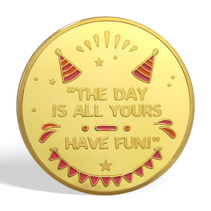 Happy Birthday Coin -Laughing and crying cake