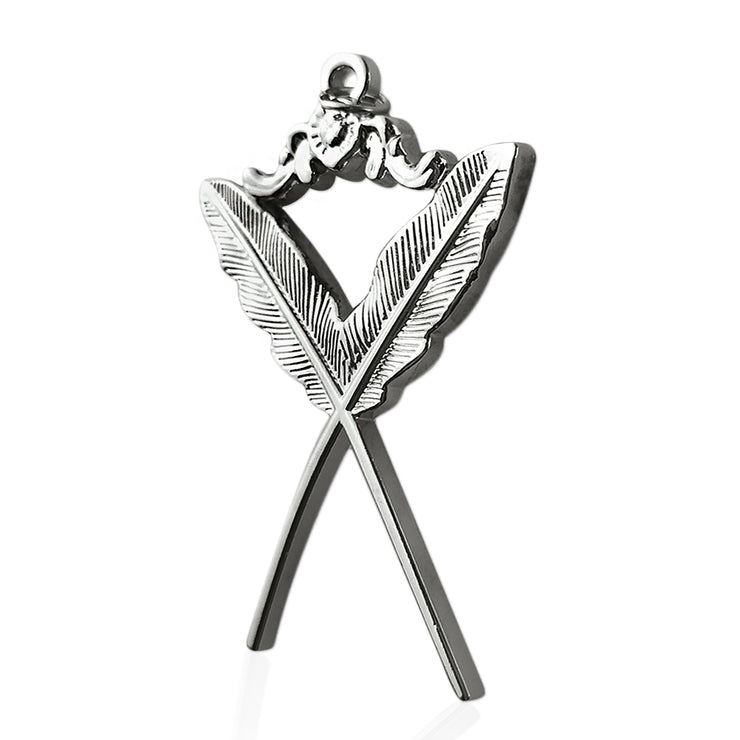 Masonic The Feather Quill Sliver Jewel Pendant