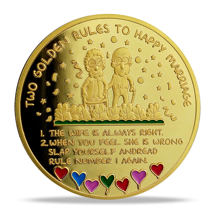 Two Golden Rules to Happy Marriage Coin