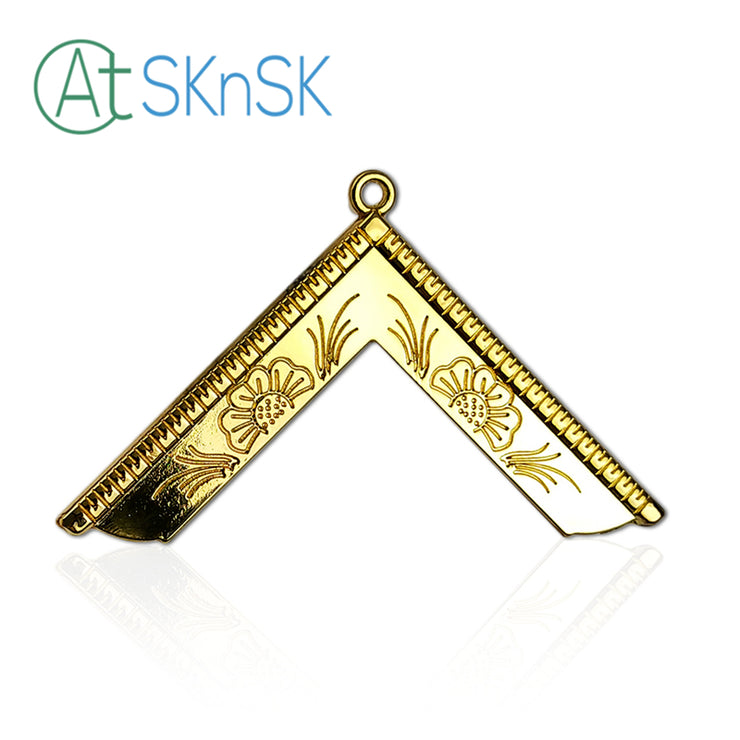 Masonic Worshipful Master Gold Jewel Pendant the Square