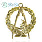 Masonic Junior Deacons Gold Jewel Pendant the Compass Moon Symbol