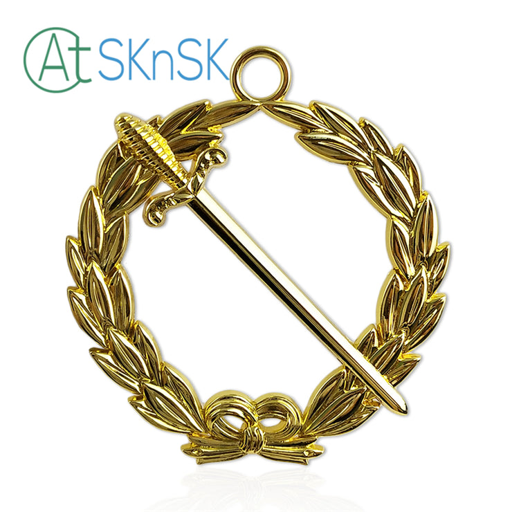 Masonic Tyler Gold Jewel Pendant the Long Sword