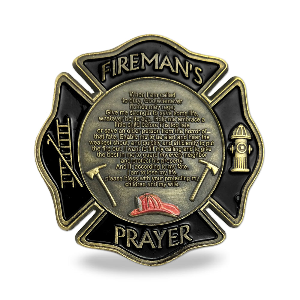 US Fireman’s Prayer Firefighter Challenge Coin