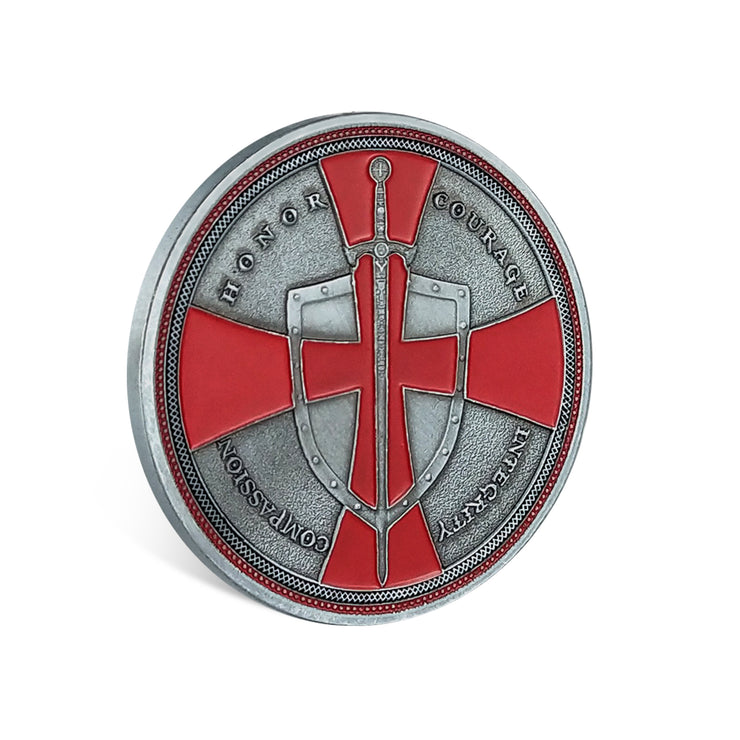Knight Templar Challenge Coin Red Cross Religious Coin Collection Commemorative Gift
