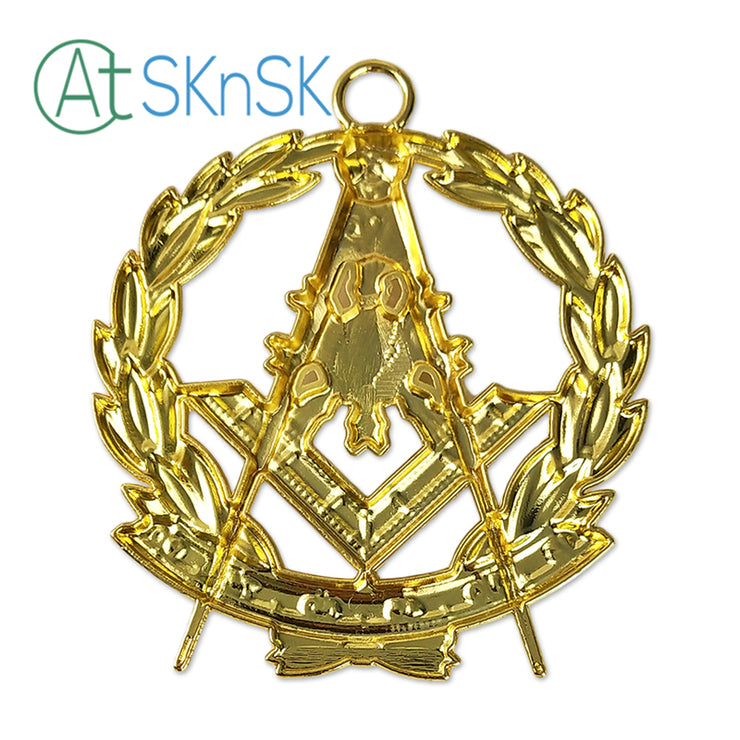 Masonic Past Master Gold Jewel Pendant the Square & Compass Symbol