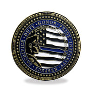 Law Enforcement Police Challenge Coin Sheriff Six Pointed Star St Michael Patron Saint Collectible
