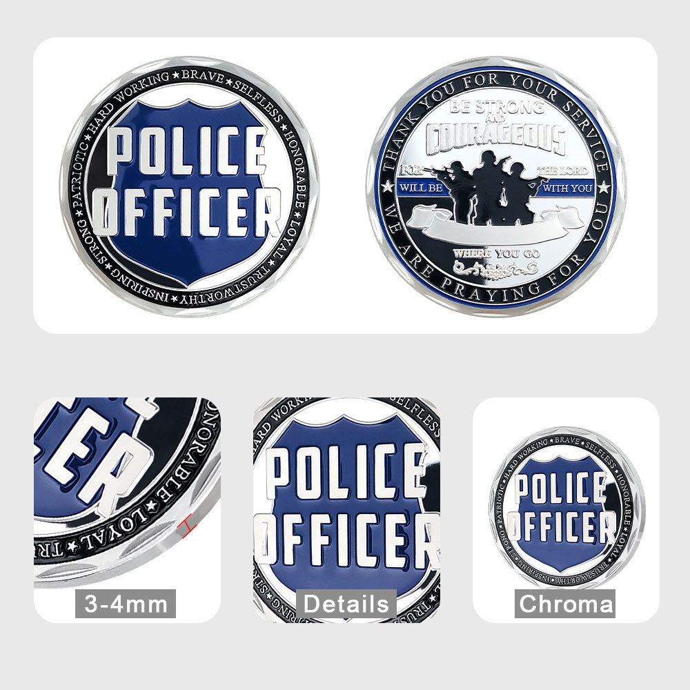 Police Officer Squad Challenge Coin Law Enforcement Shield Badge Collectible Medallion