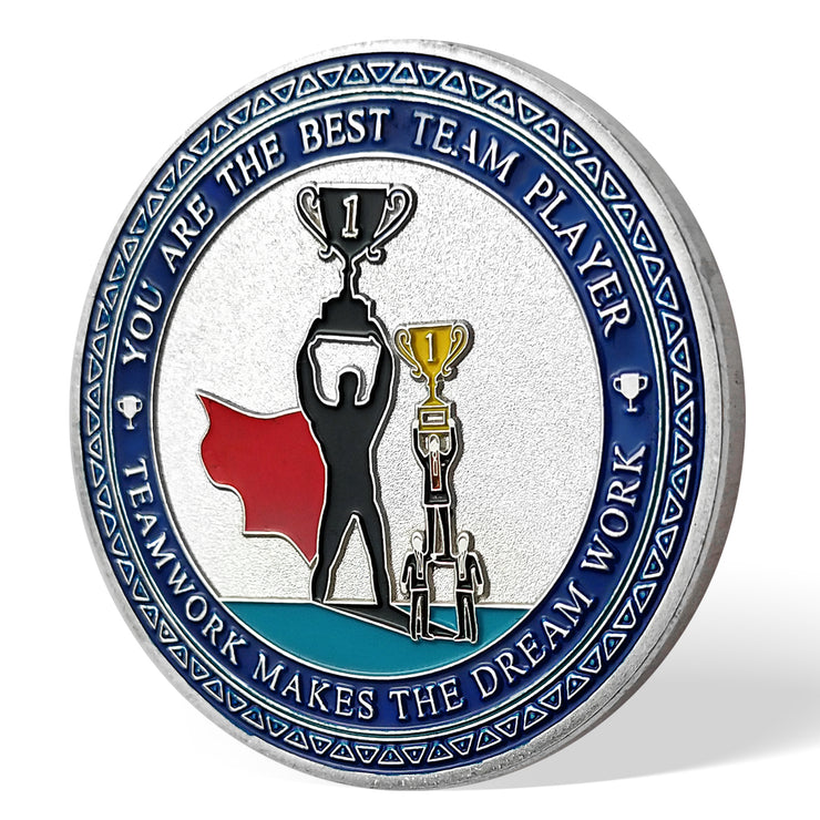 Encouragement Challenge Coin-Employee Appreciation Gifts Inspirational Thank You Coin for Students and Cowokers-Team Superman