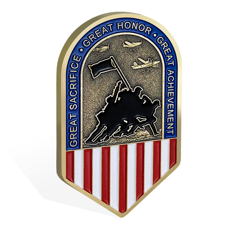 Iwo Jima Veterans Challenge Coin Featured Collectible Chip Thanksgiving Gift