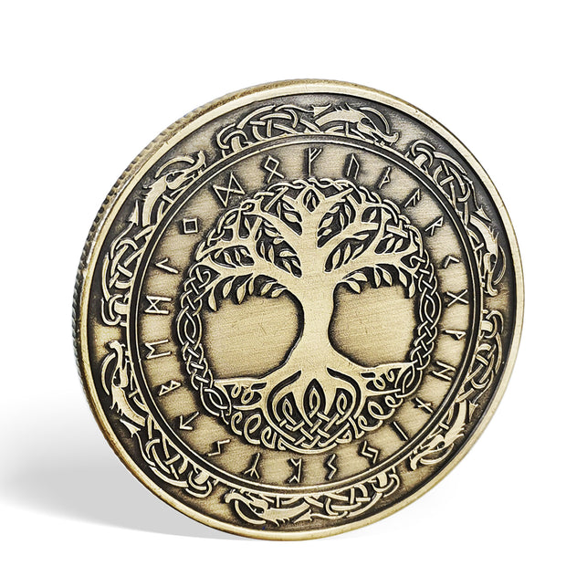 Viking Yggdrasil Tree of Life Coin Nordic Mythology Talisman