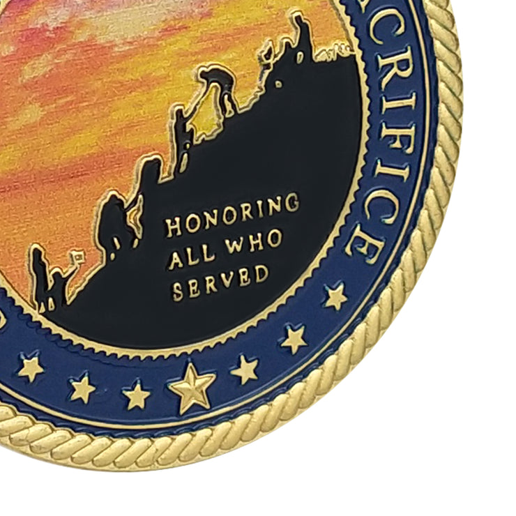 A Prayer for Veterans Challenge Coin Honoring All Who Served Medallion Gift-AtSKnSK