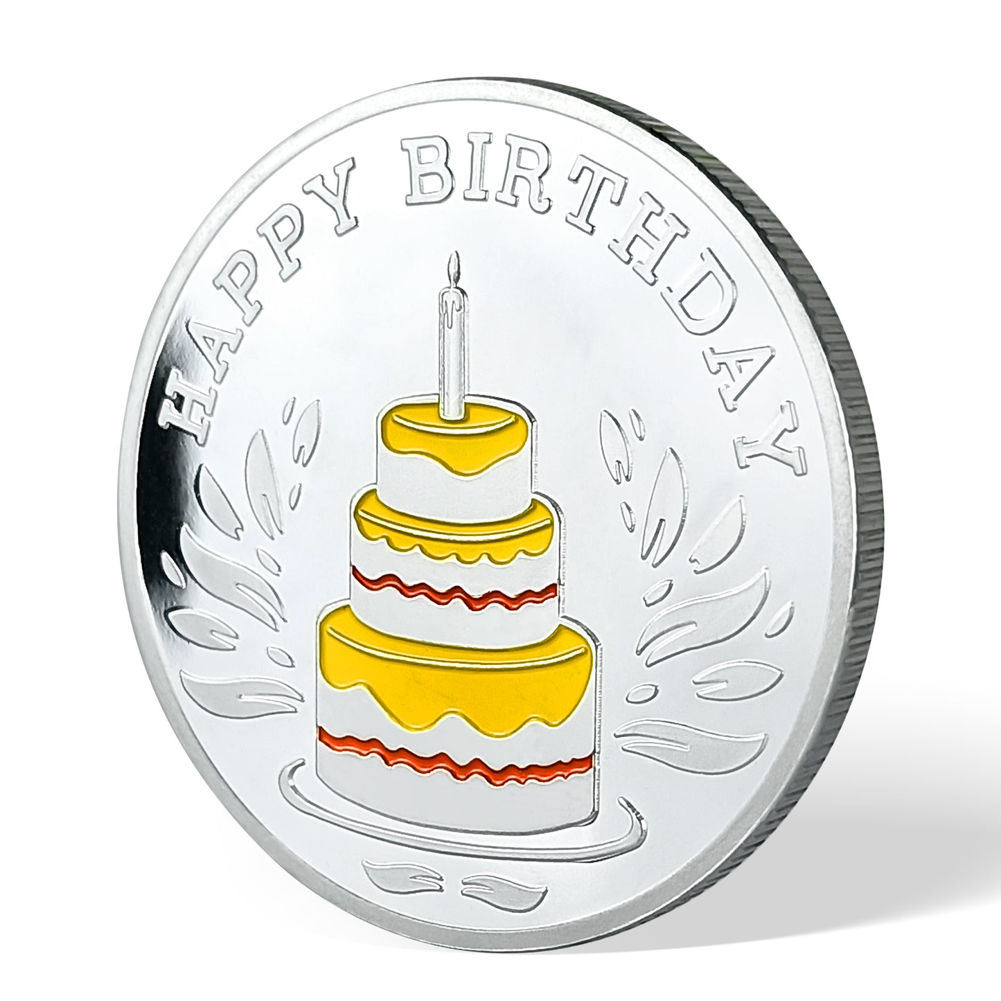 Happy Birthday Coin, Christian Birthday Gifts for Friends for Siblings, Grandson or Granddaughter, Boys & Girls, Lord Bless You, 40 Years,silver