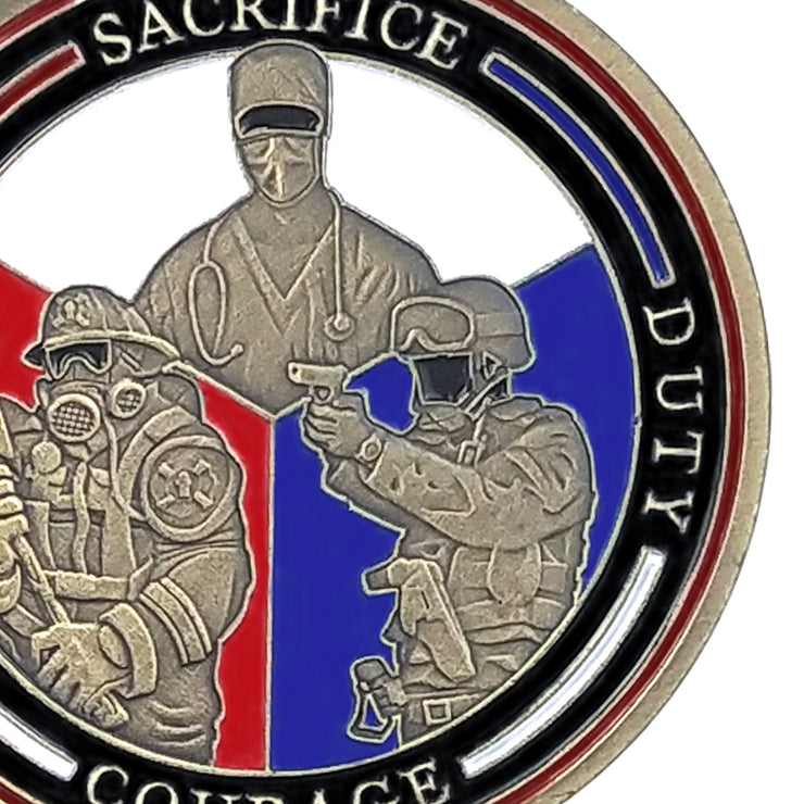 first responder challenge coin swat emt firefighter