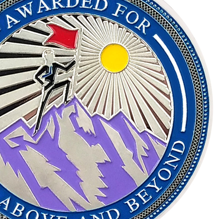 Encouragement Challenge Coin-Employee Appreciation Gifts Inspirational Thank You Coin for Students and Cowokers-Going Above and Beyond