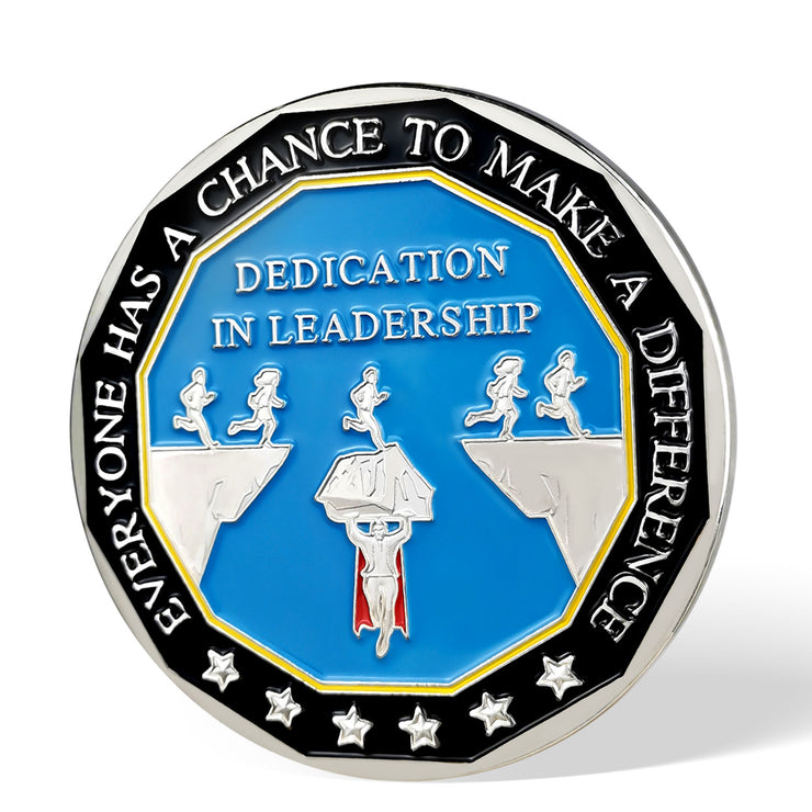 Encouragement Challenge Coin-Employee Appreciation Gifts Inspirational Thank You Coin for Students and Cowokers-Dedication in Leadership