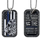 LEO Challenge Coin A Thin Blue Line Dog Tag Police Lion Featured Collectible