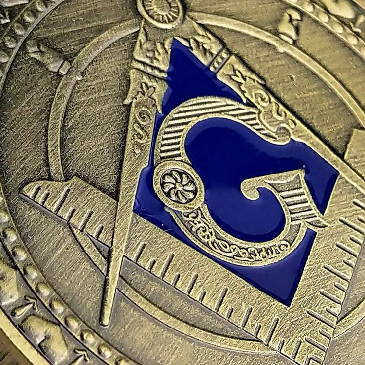 Masonic Challenge Coin With Guardian Angel Master Freemason Member Gift