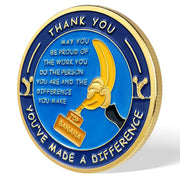 Encouragement Challenge Coin-Employee Appreciation Gifts Inspirational Thank You Coin for Students and Cowokers-Team Work