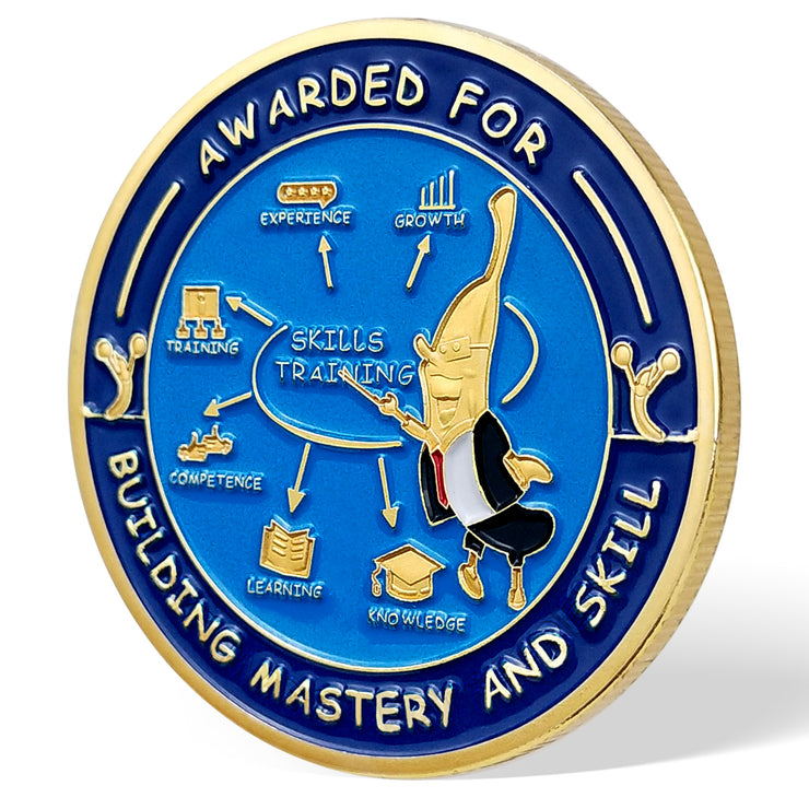 Encouragement Challenge Coin-Employee Appreciation Gifts Inspirational Thank You Coin for Students and Cowokers-Skills Teacher