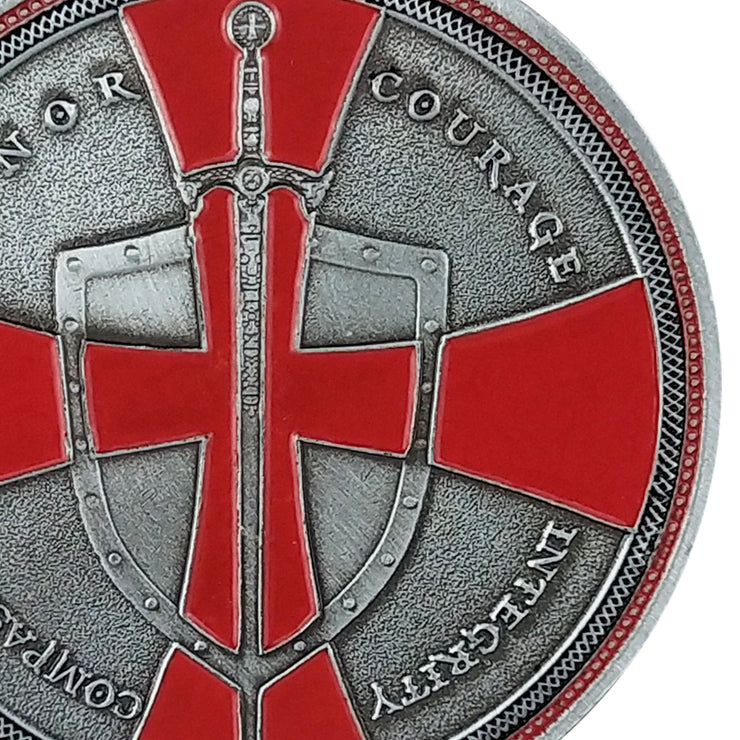 Knight Templar Challenge Coin Red Cross Religious Coin Collection Commemorative Gift