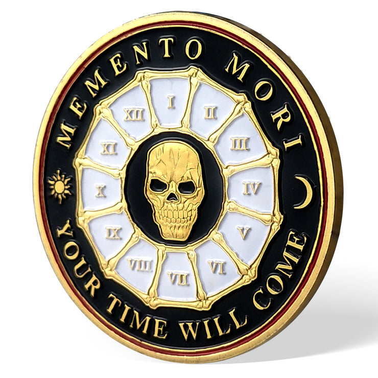 Memento Mori Coin-Momento Mori Coins for Daily Stoic Practice, Remember to Live EDC Coin