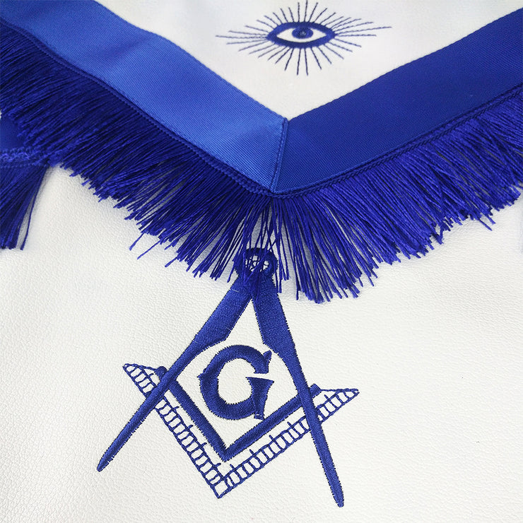 Masonic Blue Lodge Master Mason Apron w/ Fringe