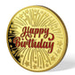 Happy Birthday Coin, Christian Birthday Gifts for Friends for Siblings, Grandson or Granddaughter, Boys & Girls, Lord Bless You, 16 Years,Gold