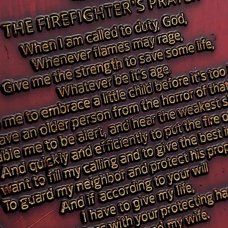 Firefighter Prayer 911 Fallen Hero Challenge Coin