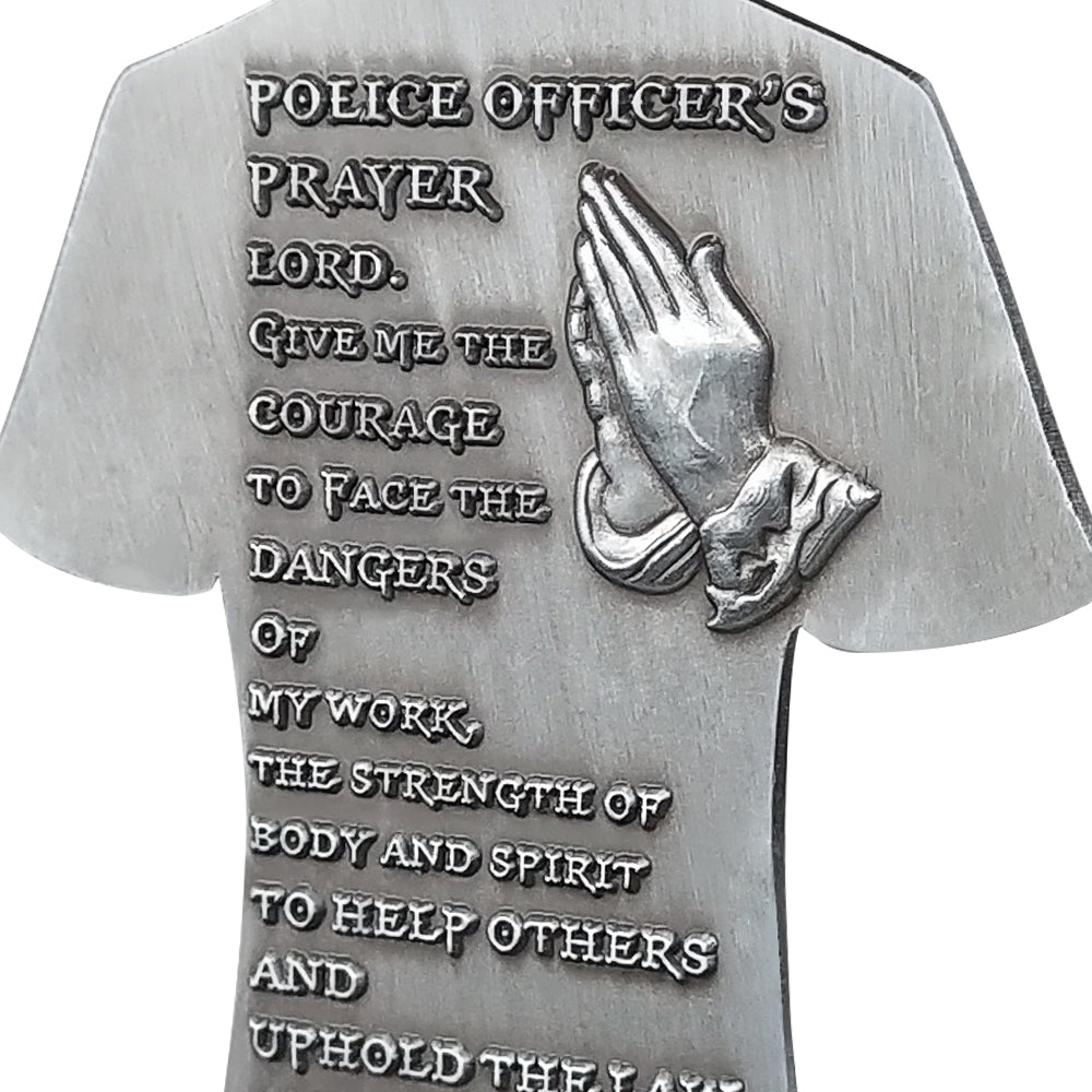 Law Enforcement Officer Uniform Shape Challenge Coin Police Prayer Collectible Chip