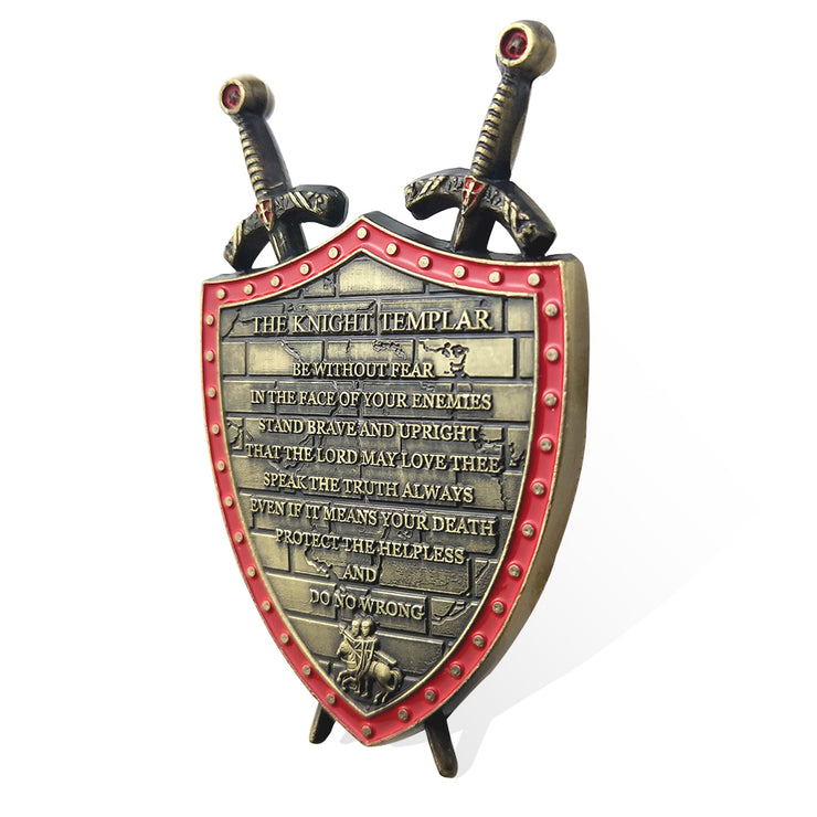 Knights Templar Double Sword Challenge Coin