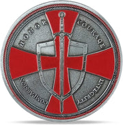 Knight Templar Challenge Coin Red Cross Religious Coin Collection Commemorative Gift