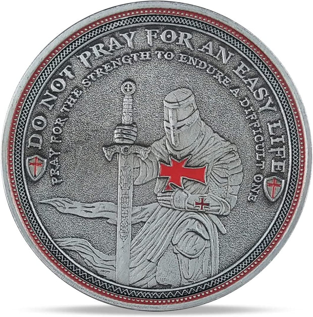 Knight Templar Challenge Coin Red Cross Religious Coin Collection Commemorative Gift