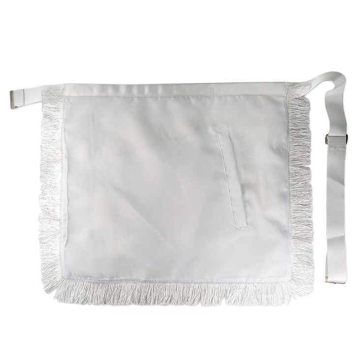 Masonic Blue Lodge Master Mason White Apron w/ Fringe