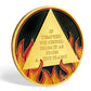 Flames Triangle 1 to 3 Year Recovery Sobriety Coin AA Chip