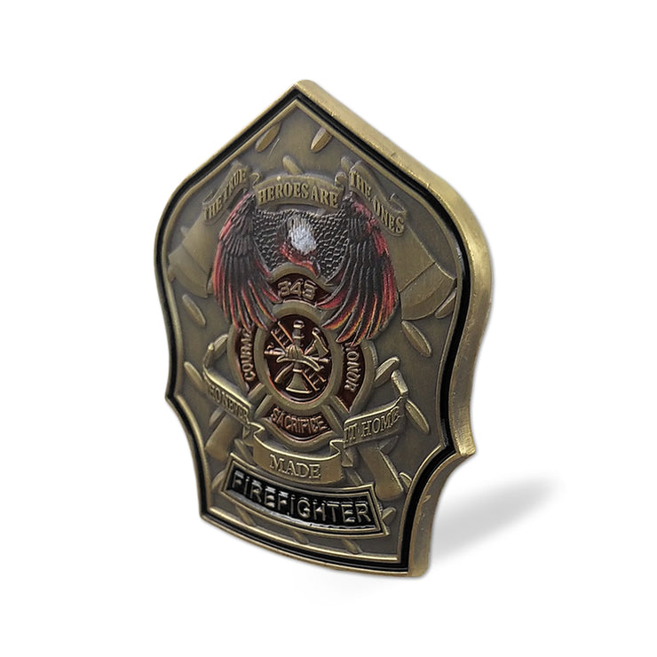 Firefighter Prayer 911 Fallen Hero Challenge Coin