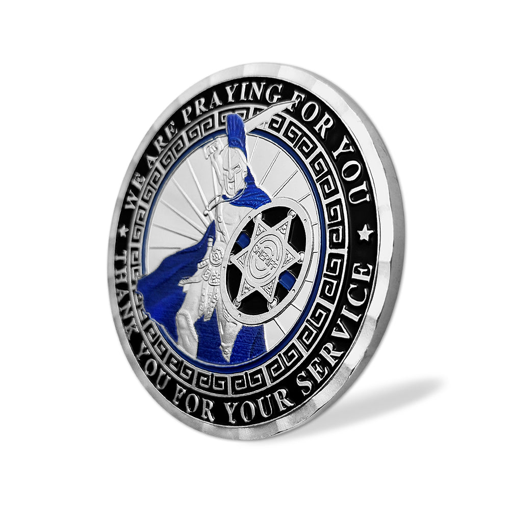 Deputy Sheriff's Prayer Spartan Warrior Challenge Coin