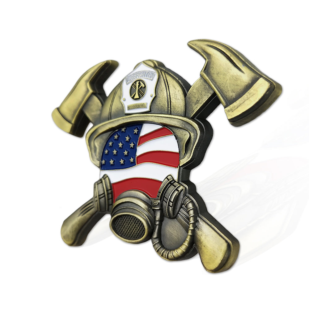 US Gas Mask Fireman’s Prayer Challenge Coin