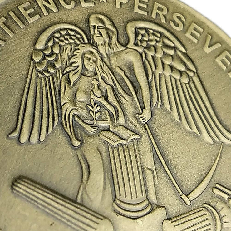 Masonic Challenge Coin With Guardian Angel Master Freemason Member Gift