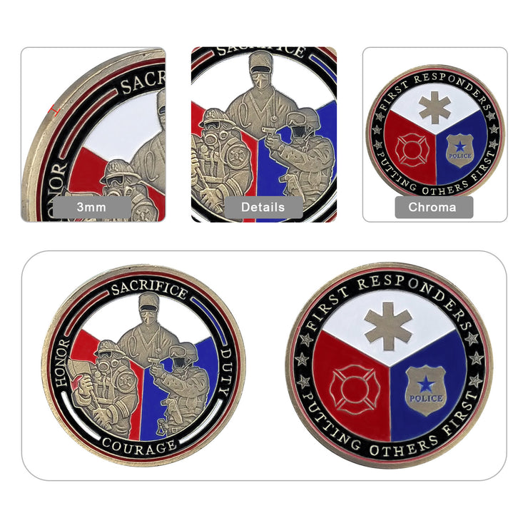 first responder challenge coin swat emt firefighter