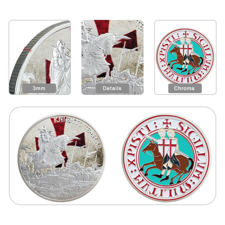 Knights Templar Challenge Coin 4 Style