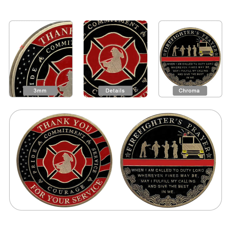 Firefighter Team Thank You Challenge Coin