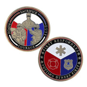 first responder challenge coin swat emt firefighter
