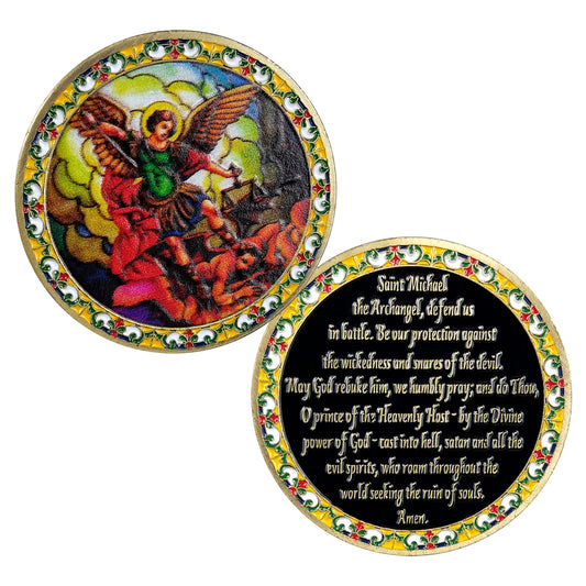 St Michael Arch Angel Prayer Decor Coin
